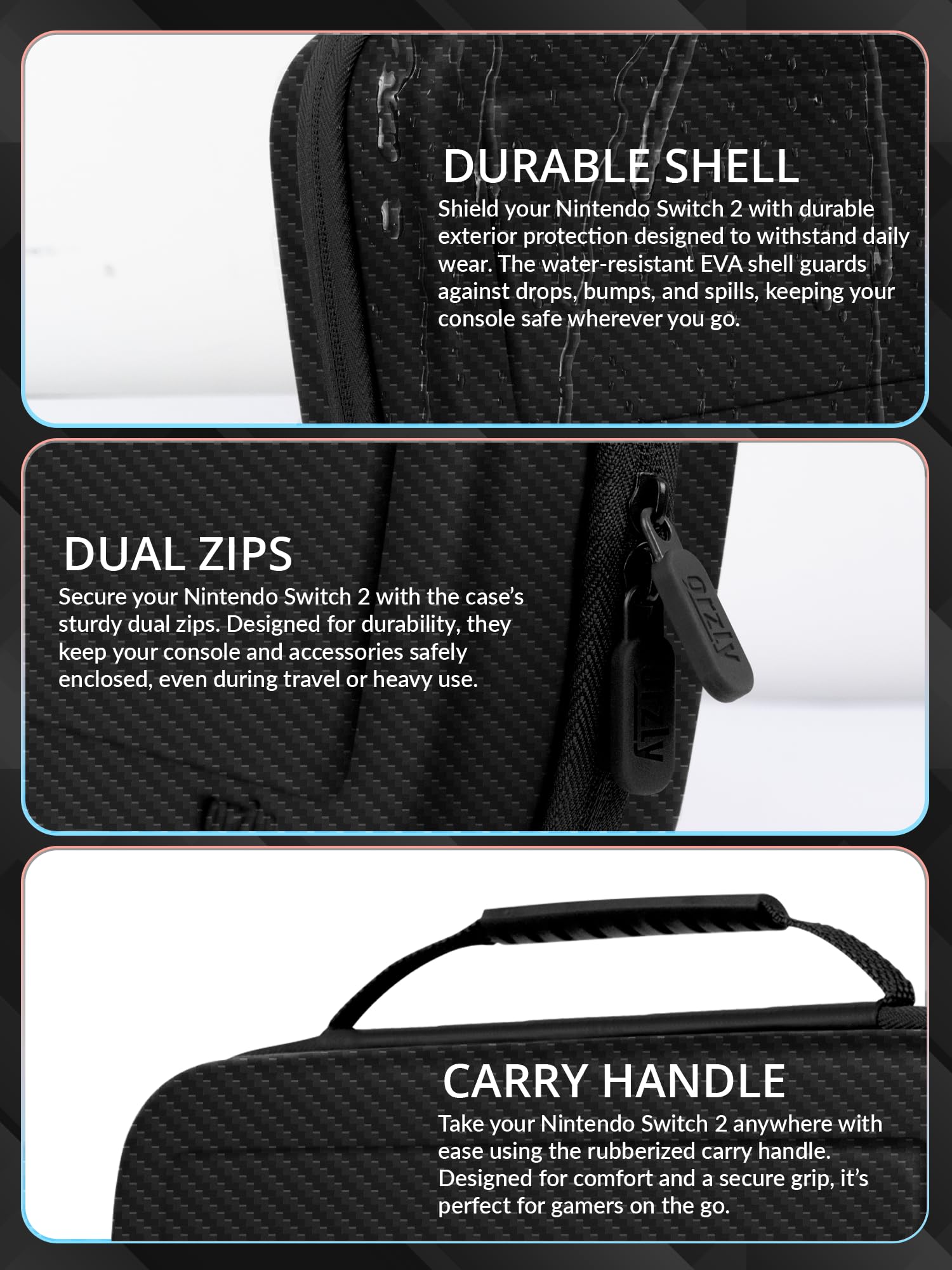 Funda de Transporte para Consola Nintendo Switch 2 2025 de 7.9 Pulgadas, Funda rígida con Almacenamiento Inteligente para Accesorios y Bolsillos de Juegos, Edición de Caja de Regalo — view 4