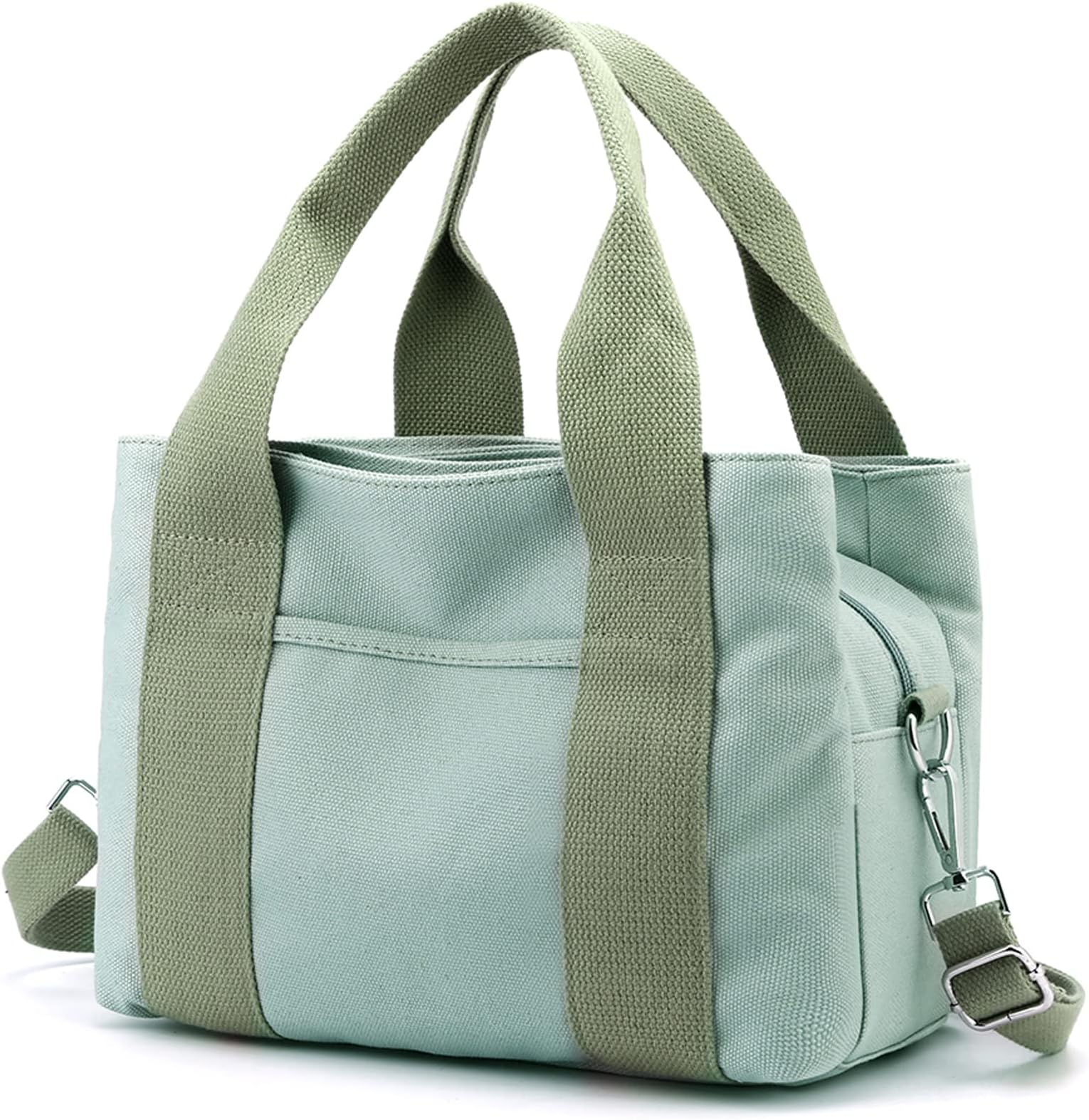 zhongningyifengWomen Canvas Handbag Shoulder bags Small Casual Multi-Pocket Top Handle Tote Crossbody Shopping Bags