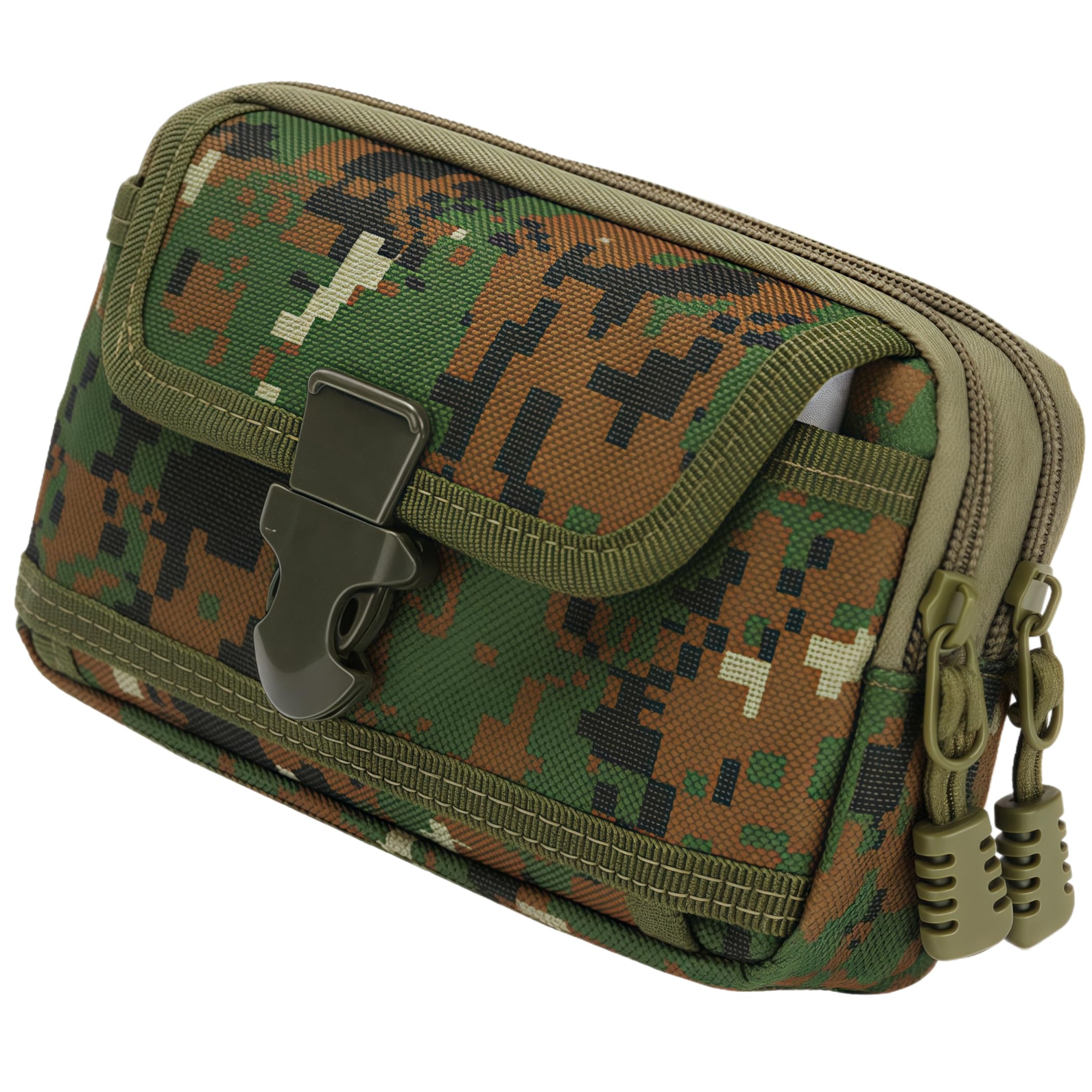 Nylon Tactical Waist Pouch - Phone Holder for Belt or Pack, Multi-Purpose Outdoor Essentials Bag (DC)