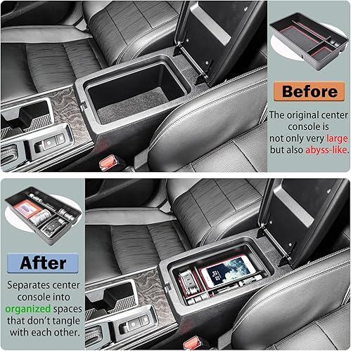 Miniatura 4 de Bandeja organizadora de consola central compatible con accesorios Nissan Altima 2019 2020 2021 2022 2023 2024 2025, bandeja de inserción para