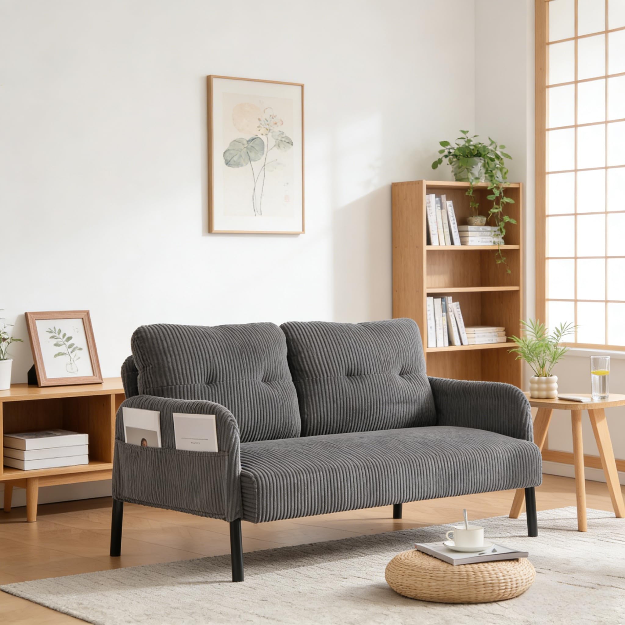 2人掛け ソファー コーデュロイ ソファ 幅110cm 奥行52cm 410 Amazon｜ソファー 2人掛け コーデュロイ ソファ コンパクト 幅110cm