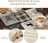 Vista 111 de Camino de mesa de mediados de siglo, moderno patrón atómico absctract geométrico retro de los años 1950 y 1960 S para decoración de mesa del hogar