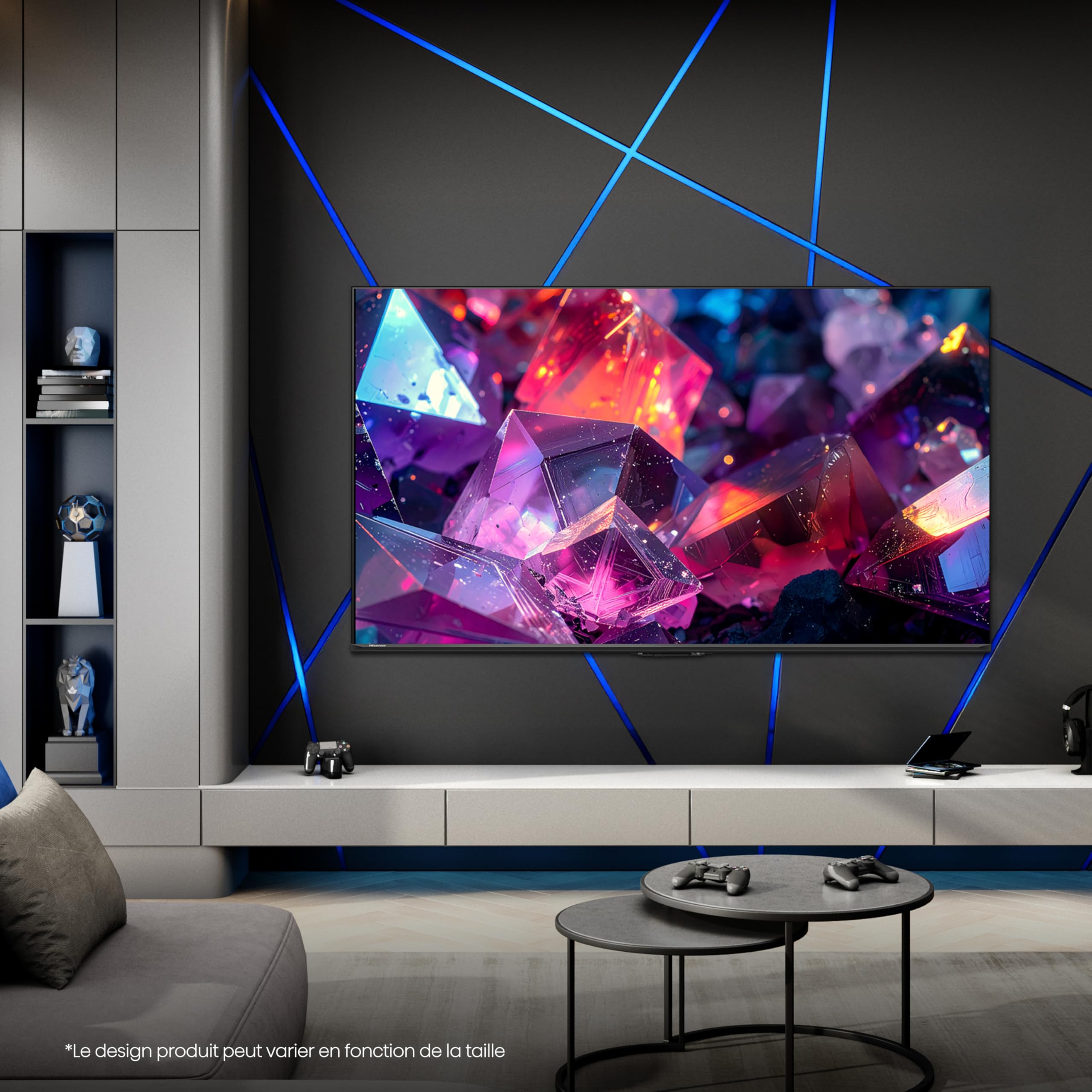 Hisense 55E7S Pro - TV QLED 55" (139 cm), 4K UHD, 144Hz Natif, Dolby Vision IQ & Atmos, HDMI 2.1, FreeSync Premium, Smart TV VIDAA U9.5, Contrôle Vocal Alexa Intégré, Modèle 2026
