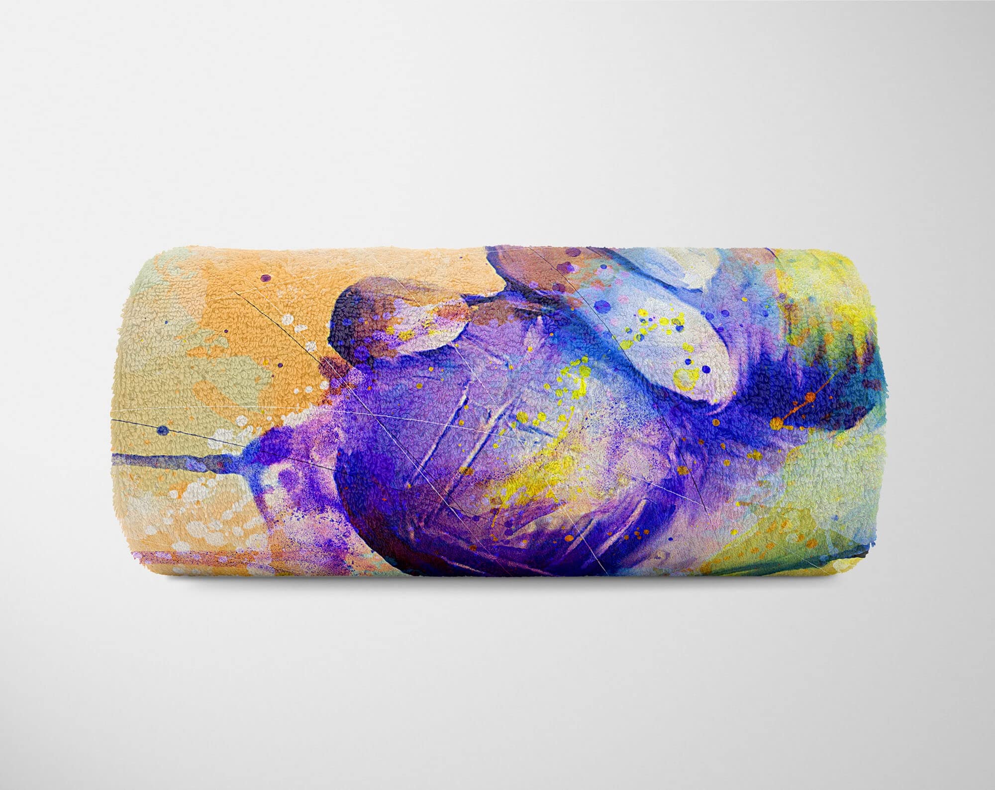 SplashArt Sport Handtuch Strandhandtuch Saunatuch Kuscheldecke Kunstvoll Boule Sporthandt Größe 180 x 130 cm (Tagesdecke - Sherpa Flies)