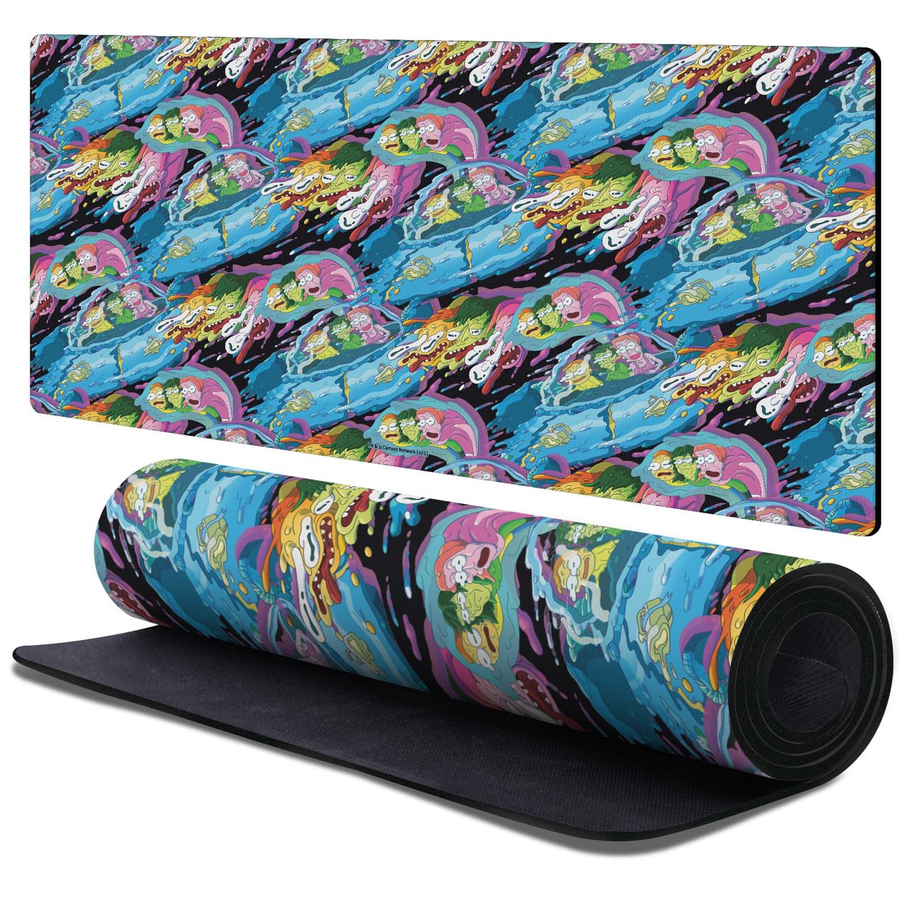 Head Case Designs Officially Licensed Rick and Morty Warp Pattern Graphics 37.4 x 15.75 x 0.16 inches (900 x 400 mm) - XL Gaming Office Desk PC Keyboard Mouse Mat Pad