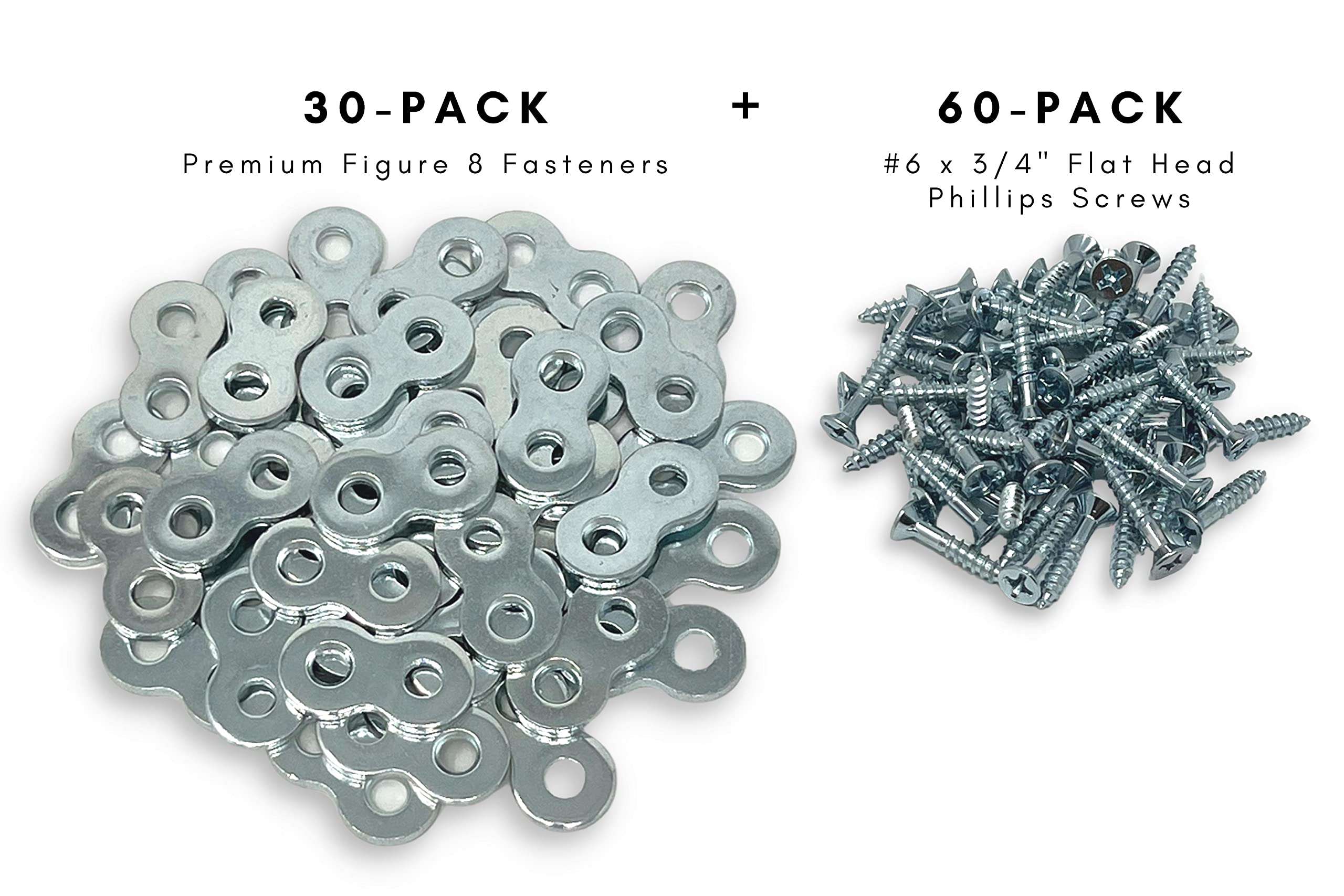 Mirror Clips Figure 8 Table Top Fasteners 30 Pack S - Heavy Duty 12 ...