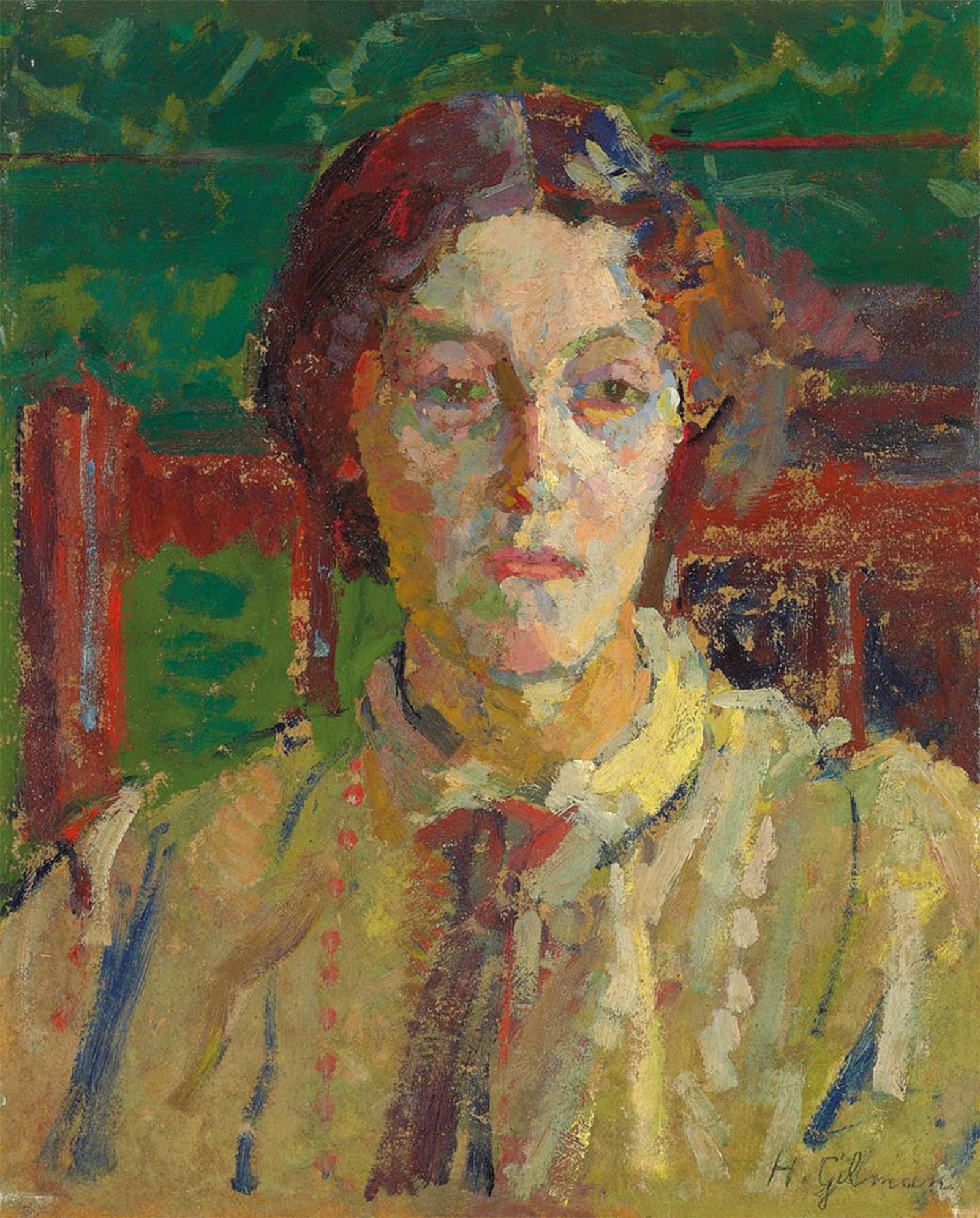ARTXLXXBN Famous Print Painting Colorful Art Print Portrait of Mrs Whelan by Harold Gilman Canvas Art Decorations for Home Decor 60x90cm