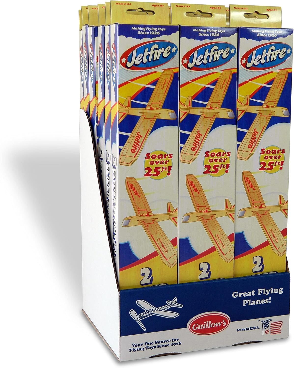 14 Guillow #32 Jetfire Twin Pack Balsa Wood Toy Airplanes (28 Planes Total)