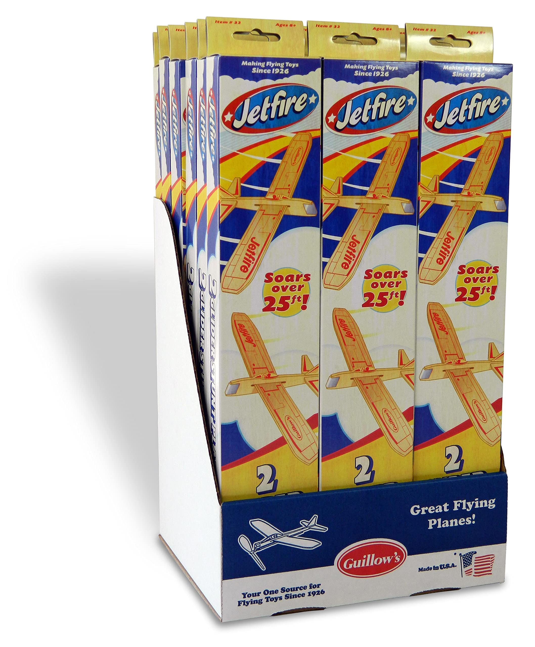 14 Guillow #32 Jetfire Twin Pack Balsa Wood Toy Airplanes (28 Planes Total)