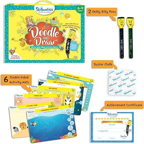 Miniatura 2 de Juego educativo de Skillmatics Math Master (maestro de las matemáticas). Con fichas reutilizables de actividades y 2 marcadores de borrado en seco.