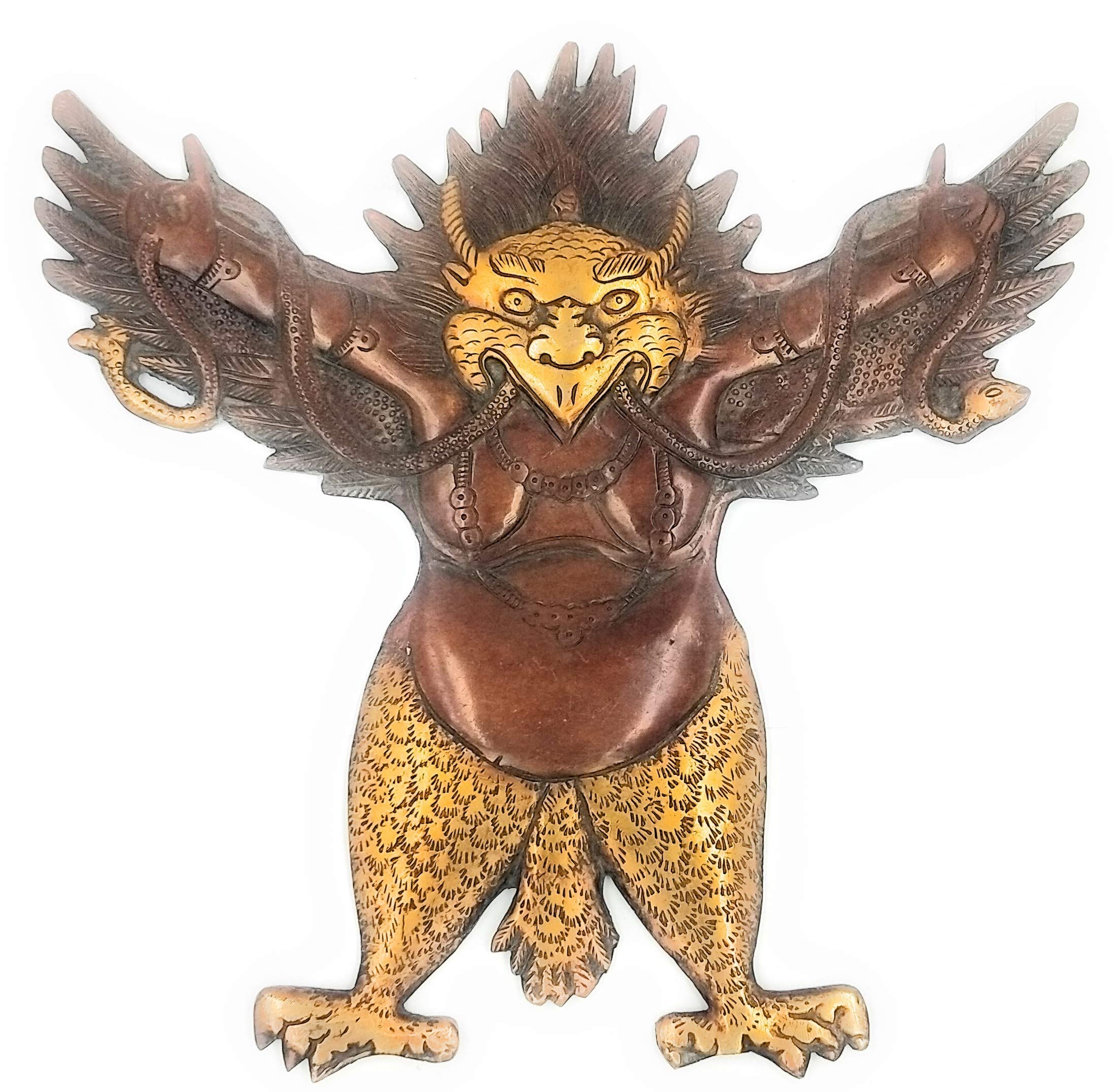 Garuda en laiton Artvarko : décoration murale d'exception finie main