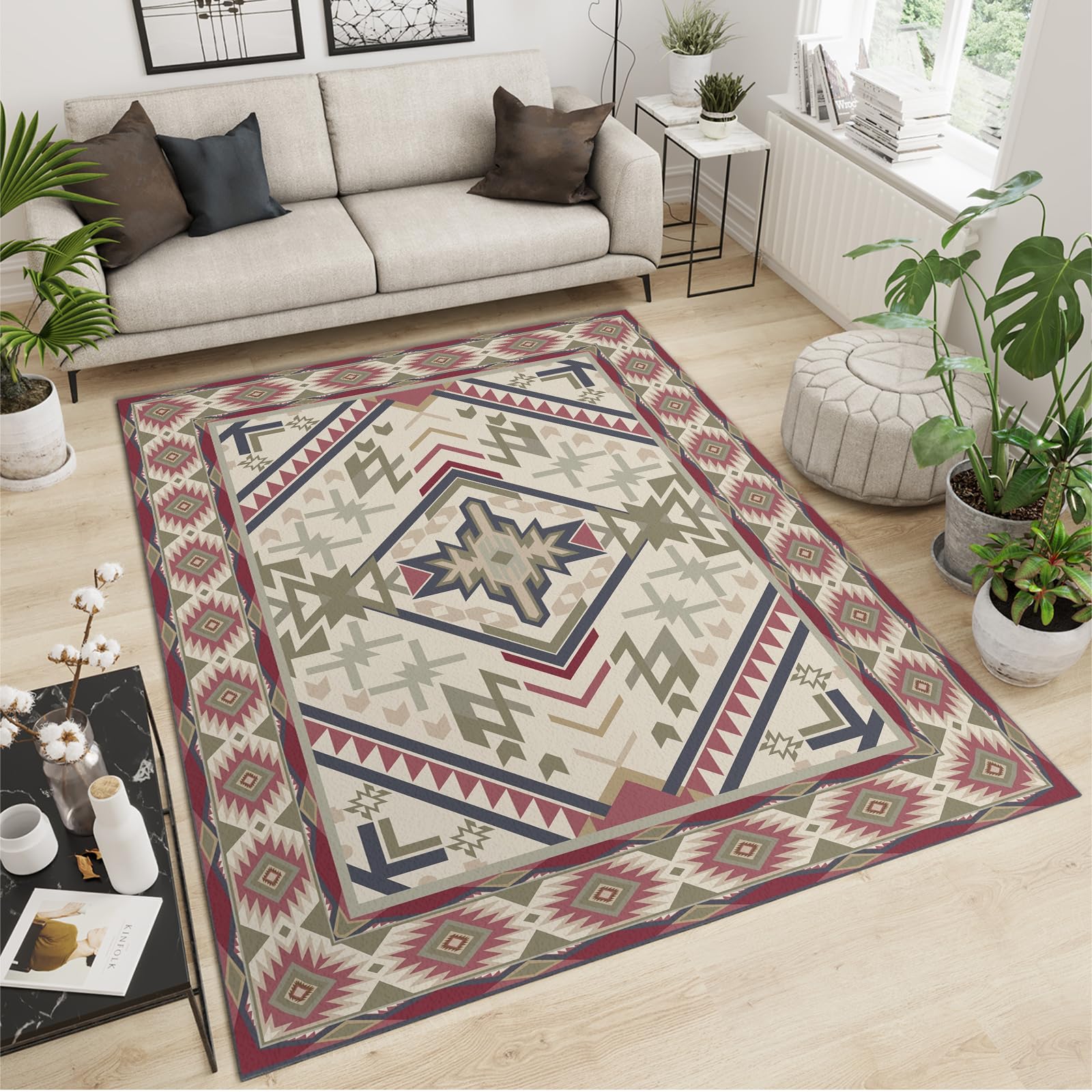 Tapis de chambre doux 150 x 200 cm pour une ambiance cocooning moderne