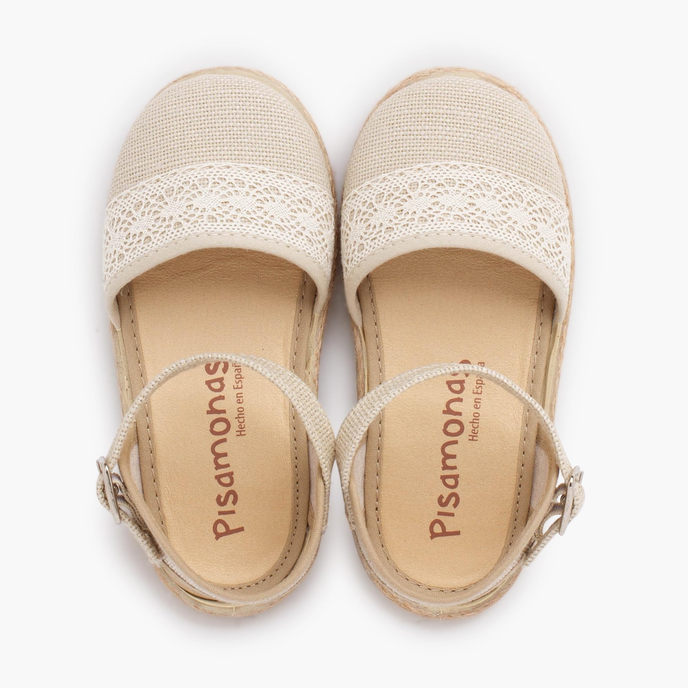 Pisamonas Espadrillas Cerimonia Lino Pizzo A Tombolo