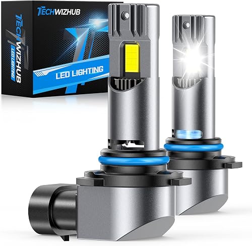 TechWizHub 9006/HB4 LED Bulbs, 600% Super Bright 24000LM 6500K Cool White 9006 F