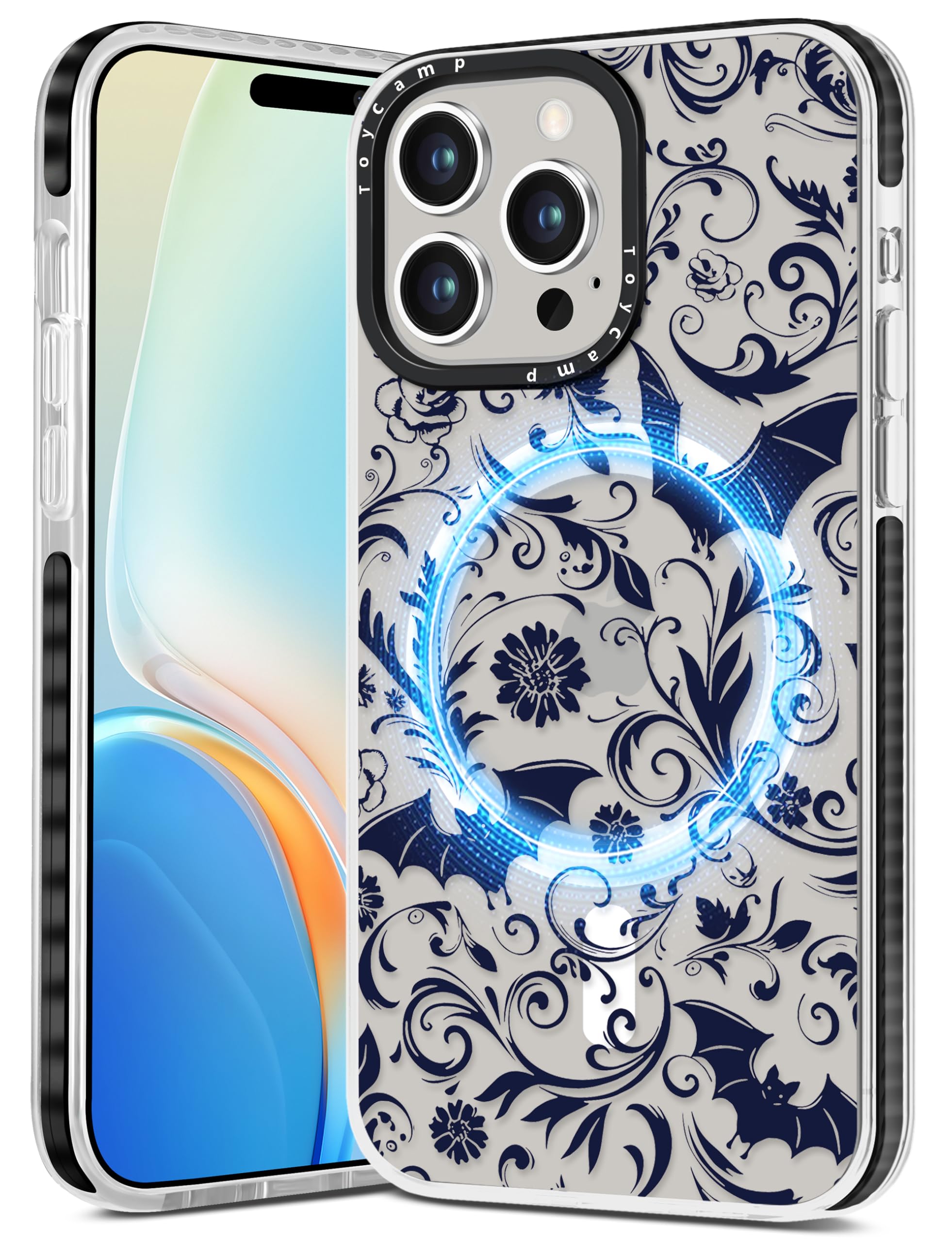 Toycamp for iPhone 16 Pro Case Women - Compatible with MagSafe Women Girls Cute Phone Cover Magnetic with Shockproof Protective Girly Pretty Aesthetic