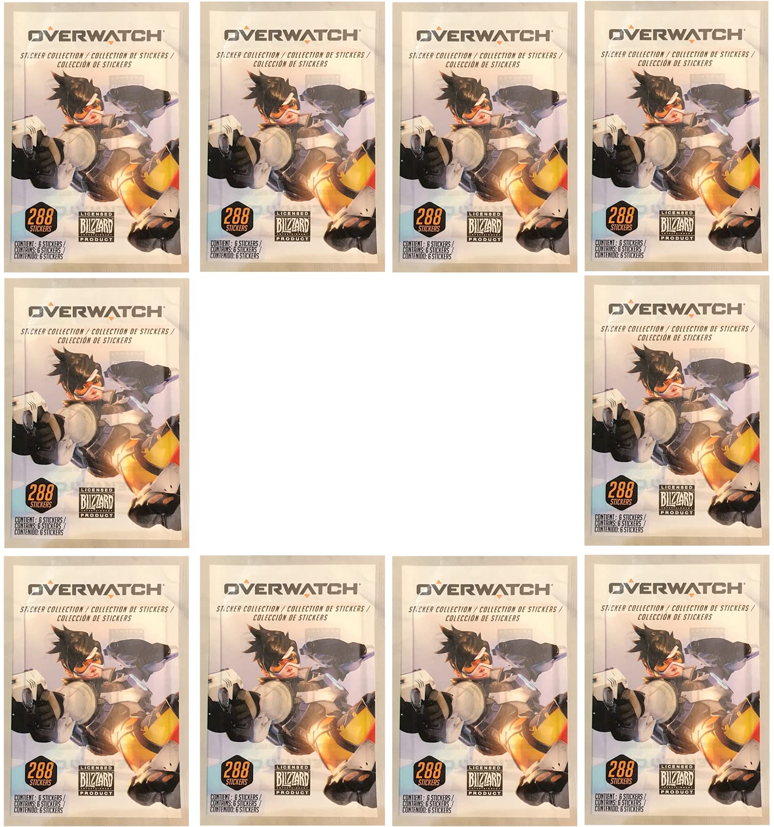 Official Overwatch Stickers x 10 Sealed Packs