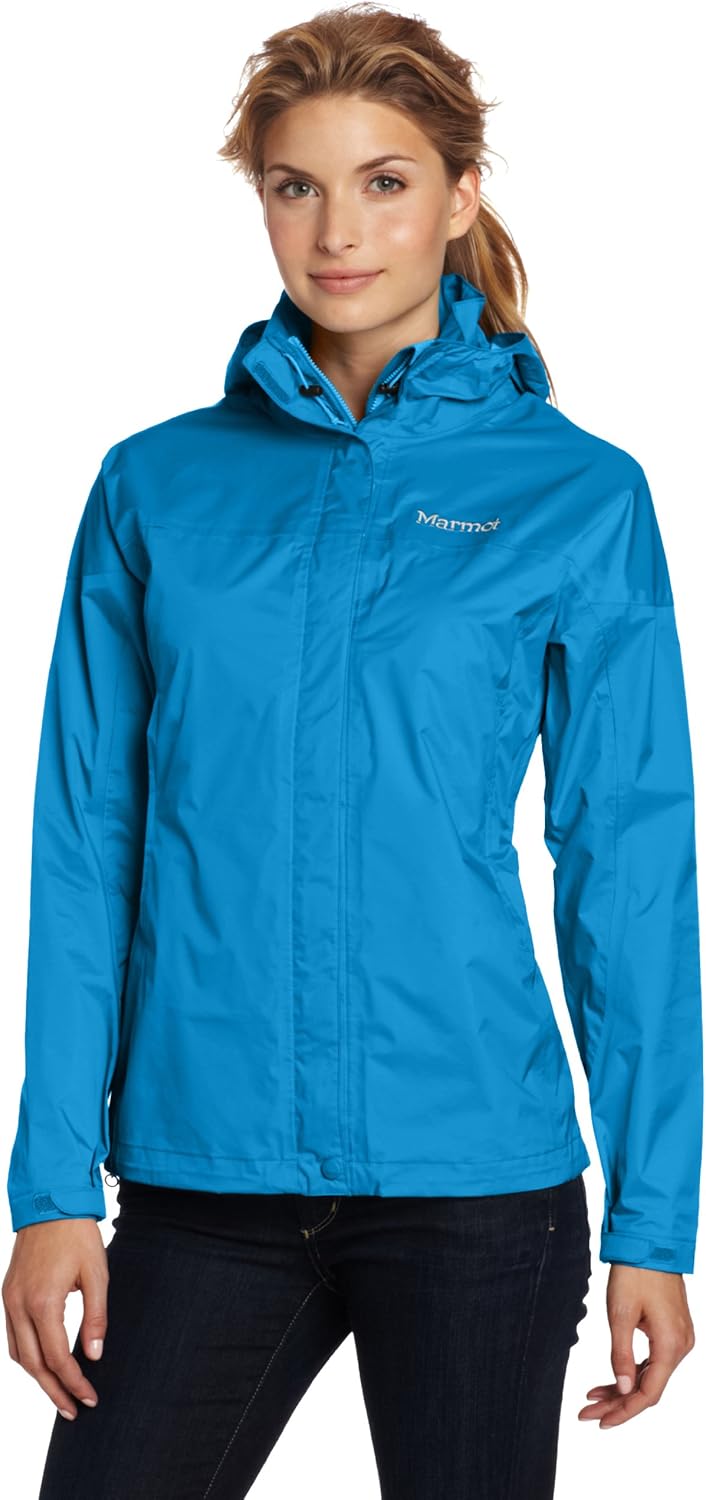MARMOT Women's Precip Lightweight Waterproof Rain Jacket Blue X-Small