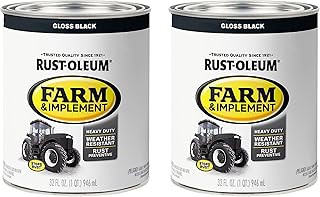 280104-2PK Farm & Implement Enamel Paint, Quart, Gloss Black (Pack of 2)