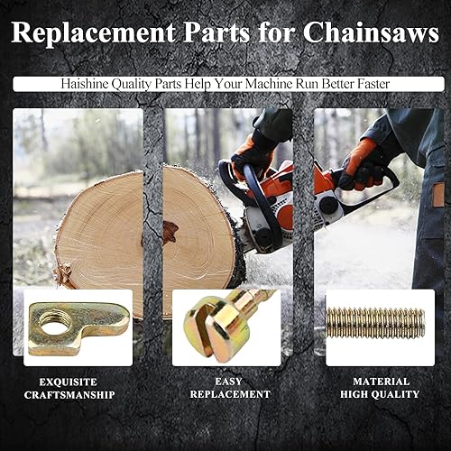 Miniatura 4 de 3 unids/lote Tensor de cadena ajustador tornillo para McCulloch 335 338 435 436 438 440 441 442 444 motosierra piezas de repuesto