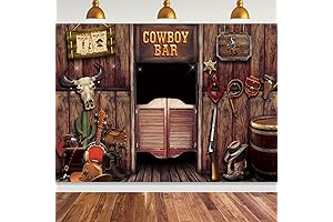 84x60Inch Western Cowboy Backdrop | Cowboy Backdrop Western Cowboy Banner Western Cowboy...