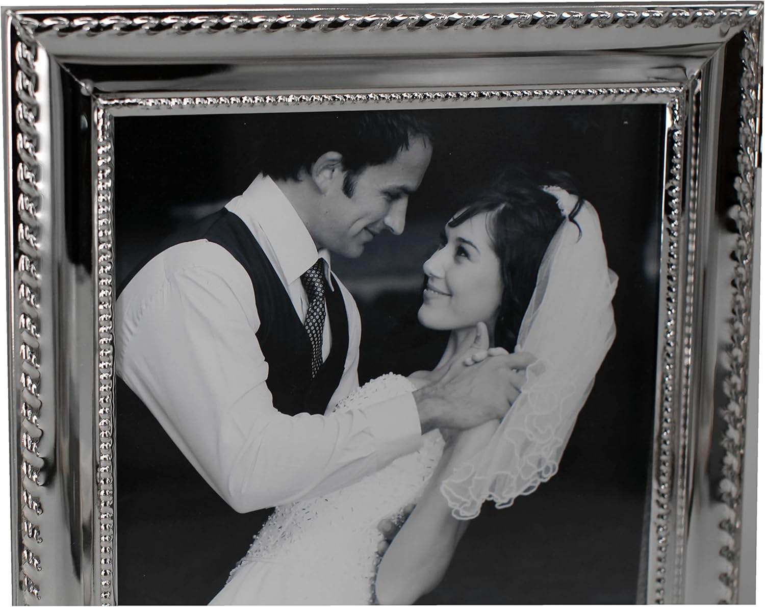 Refined Double Sided Photo Frame,Folding Photo Frame, Silver Plated,Home Décor Or Birthday/Party Gift,5 by 7 Inch (Classic Silver)