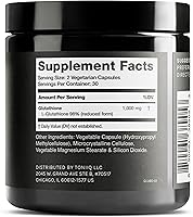 Vista 2 de Toniiq Cápsulas de glutatión de ultra alta resistencia – Fórmula concentrada de 1000 mg – 98% más altamente purificadas y biodisponibles