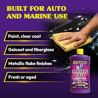 Wizards Mystic Cut Smart Abrasive Compound for Swirls, Scratches - 32 oz