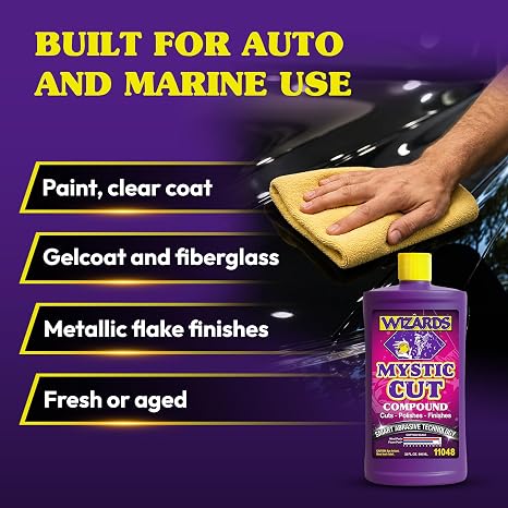 Wizards Mystic Cut Smart Abrasive Compound for Swirls, Scratches - 32 oz