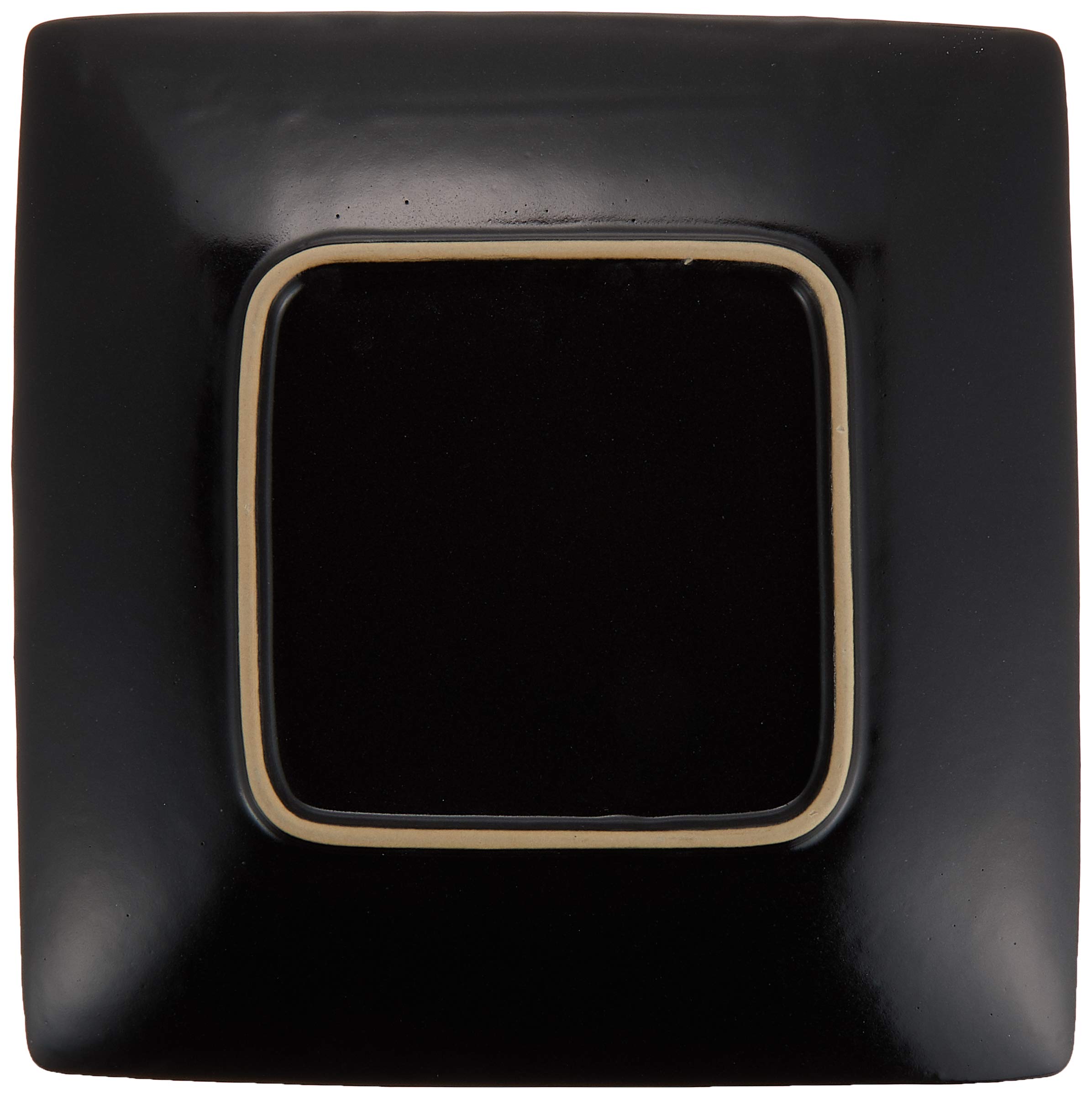 Amazon.com: せともの本舗 Square Plate (Small) Black Glaze Square