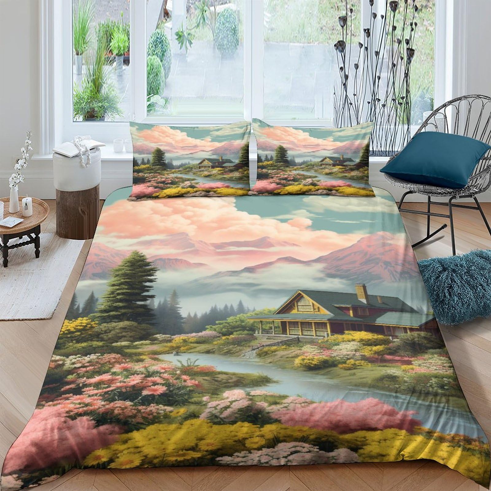 Housses de couettes paysage 3D pour transformer votre chambre en oasis