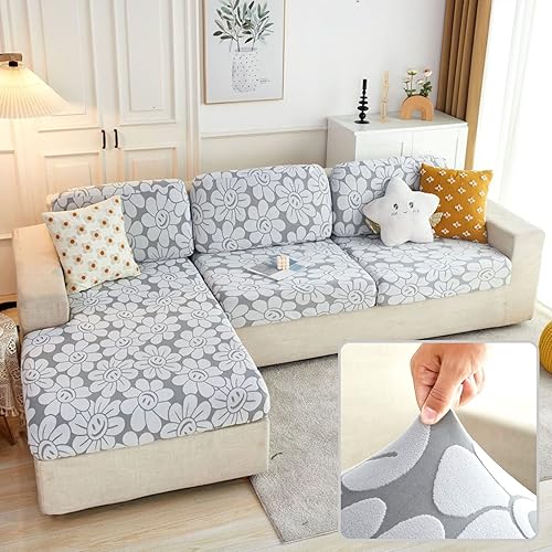 Fundas de cojín para 4 personas 25 a 37 pulgadas de alto 65 a 79 pulgadas de ancho suaves y cómodas, de ajuste seguro, fáciles de colocar, súper