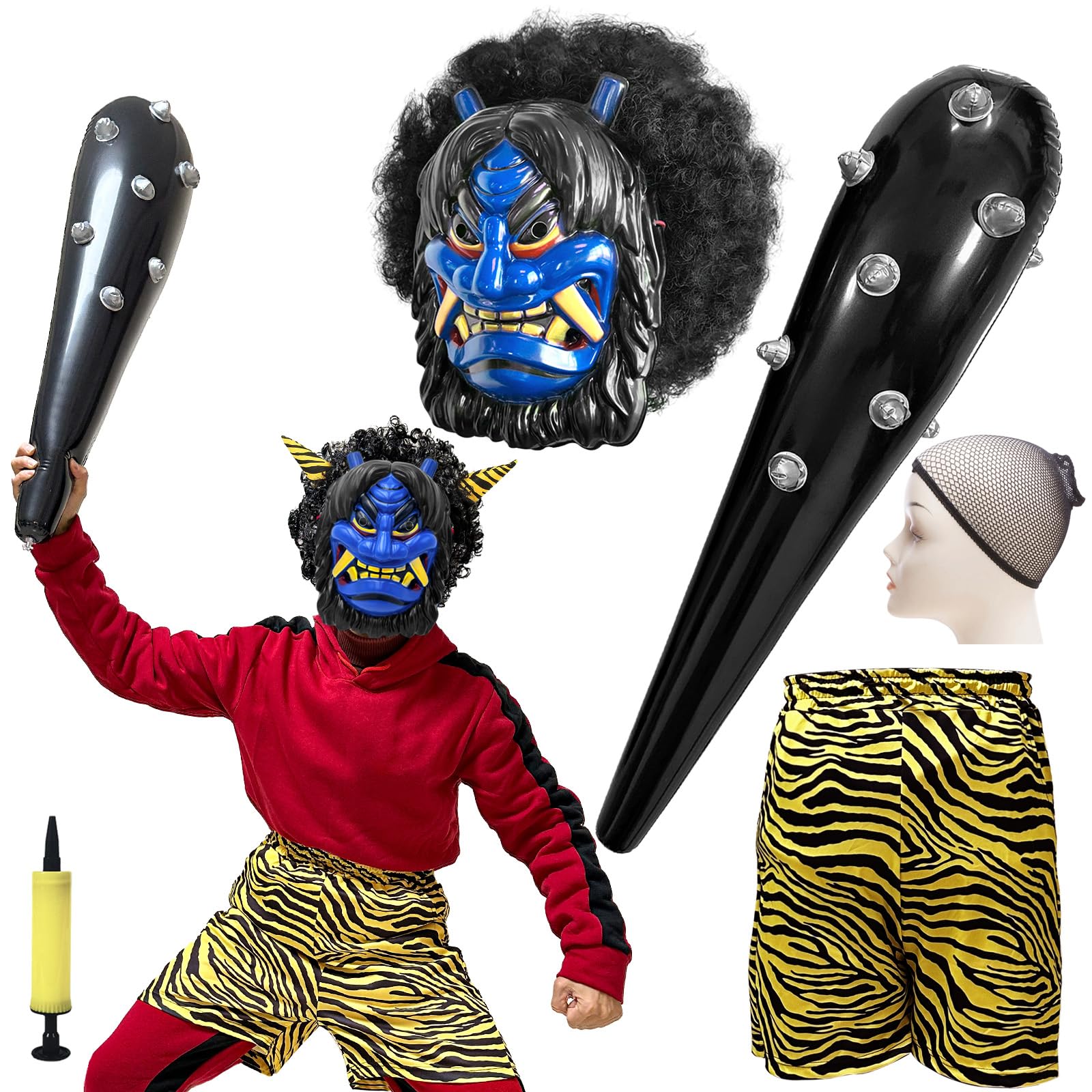 Amazon.co.jp: [GOKEI] 節分 豆まき コスプレ 鬼 青鬼 赤鬼 充実7点