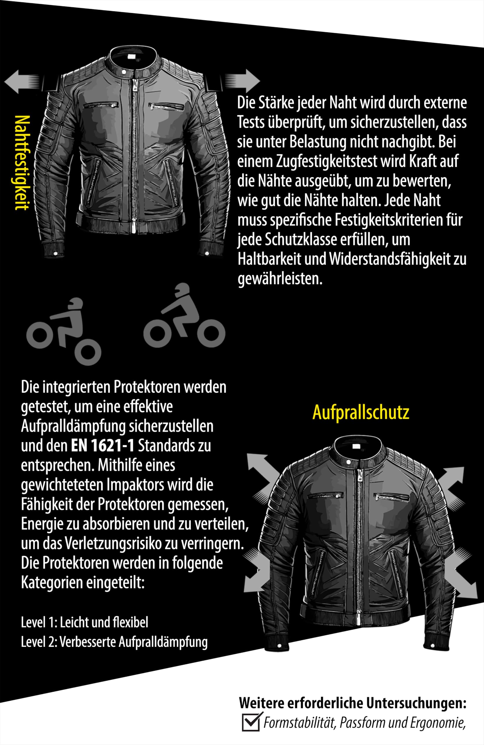 Texpeed Braun Motorrad lederjacke herren mit protektoren - Leder mit Rautensteppung - Motorrad Mit Original Biker Rüstung (EN 1621-1) Schutz XL | EN 17092 Motorradverstärktes Kleidungsstück, EN 1621-1 [Level 1] Flexible Biker-Rüstung, echtes Rindsleder, d