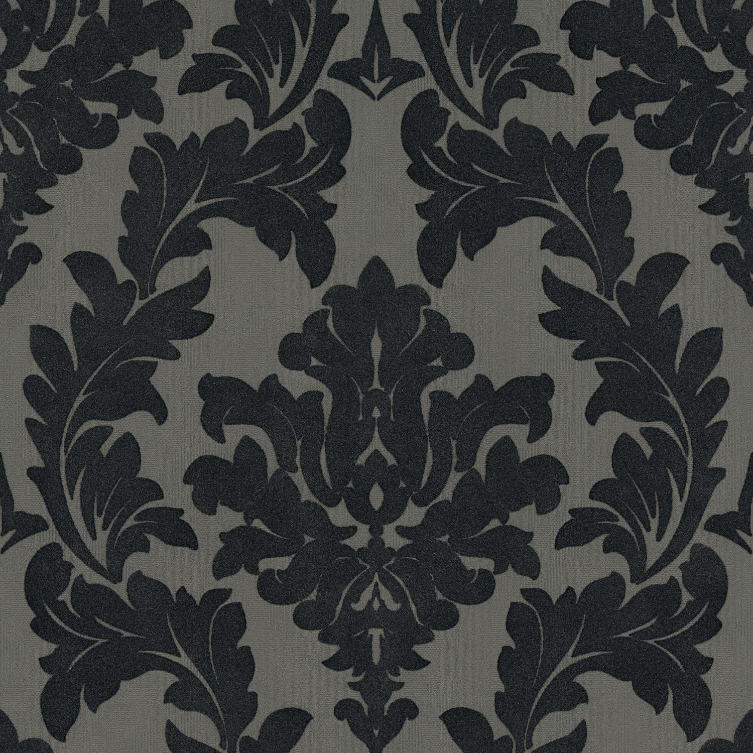 Papier peint baroque Profhome 335805-GU | Tapisserie intissée texturée grise