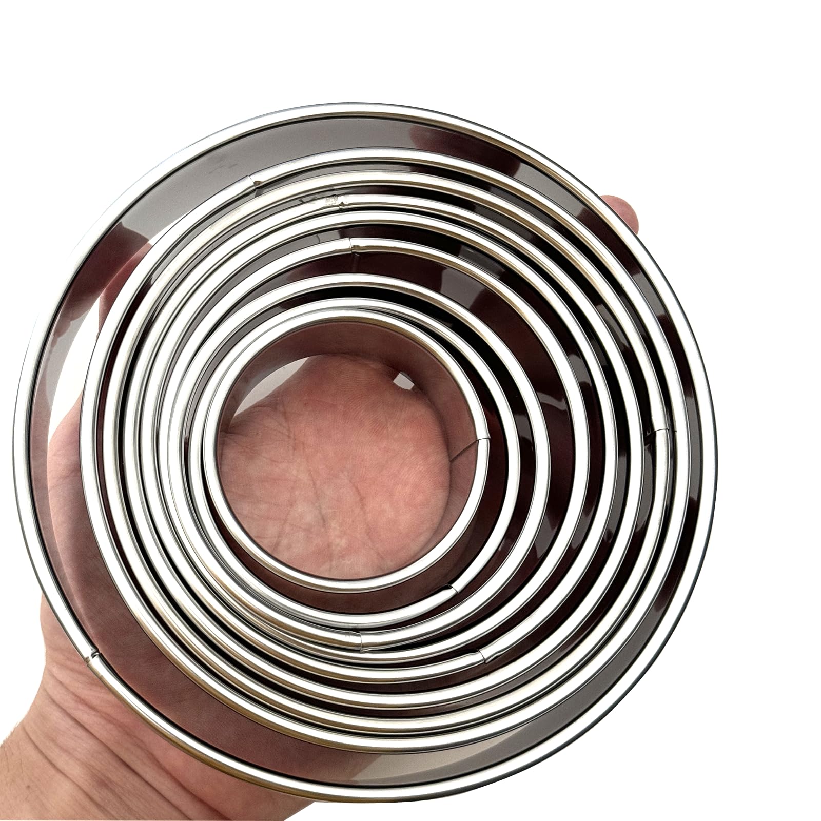6 PCS Round Cookie Cutter Set (2, 3, 3.5, 4, 5, 6 Inch) - Biscuit