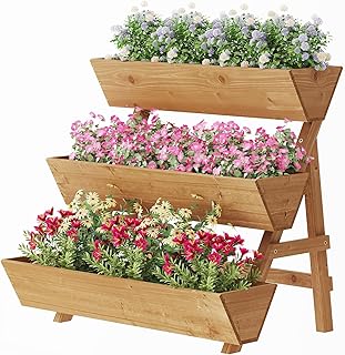 Raised Garden Bed, 3 Tier Vertical Garden Planter for Indoor & Outdoor, ...