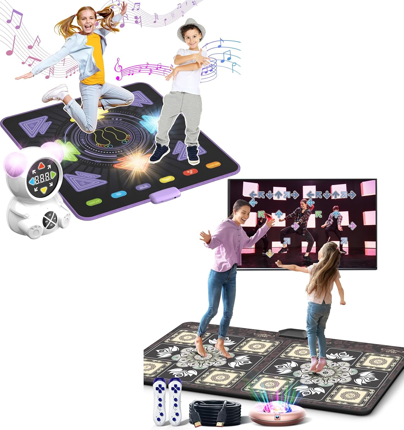 Electronic Dance Mat for Kids and Adults, Gift Ideas for Family, Dancing Game for Indoors and Outdoors