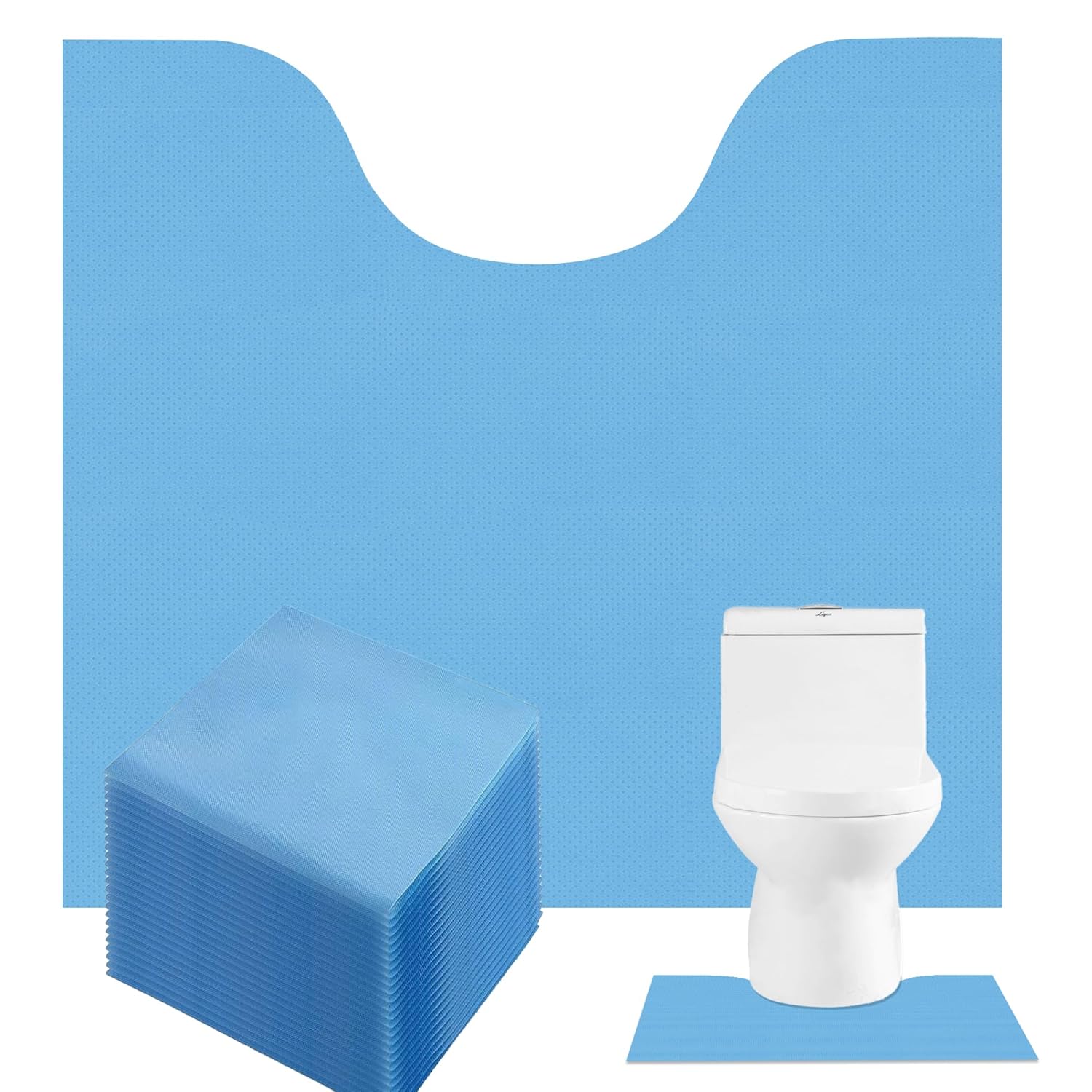 ZHUOMINGJIA Disposable Toilet Commode Mat,cutable U Shaped