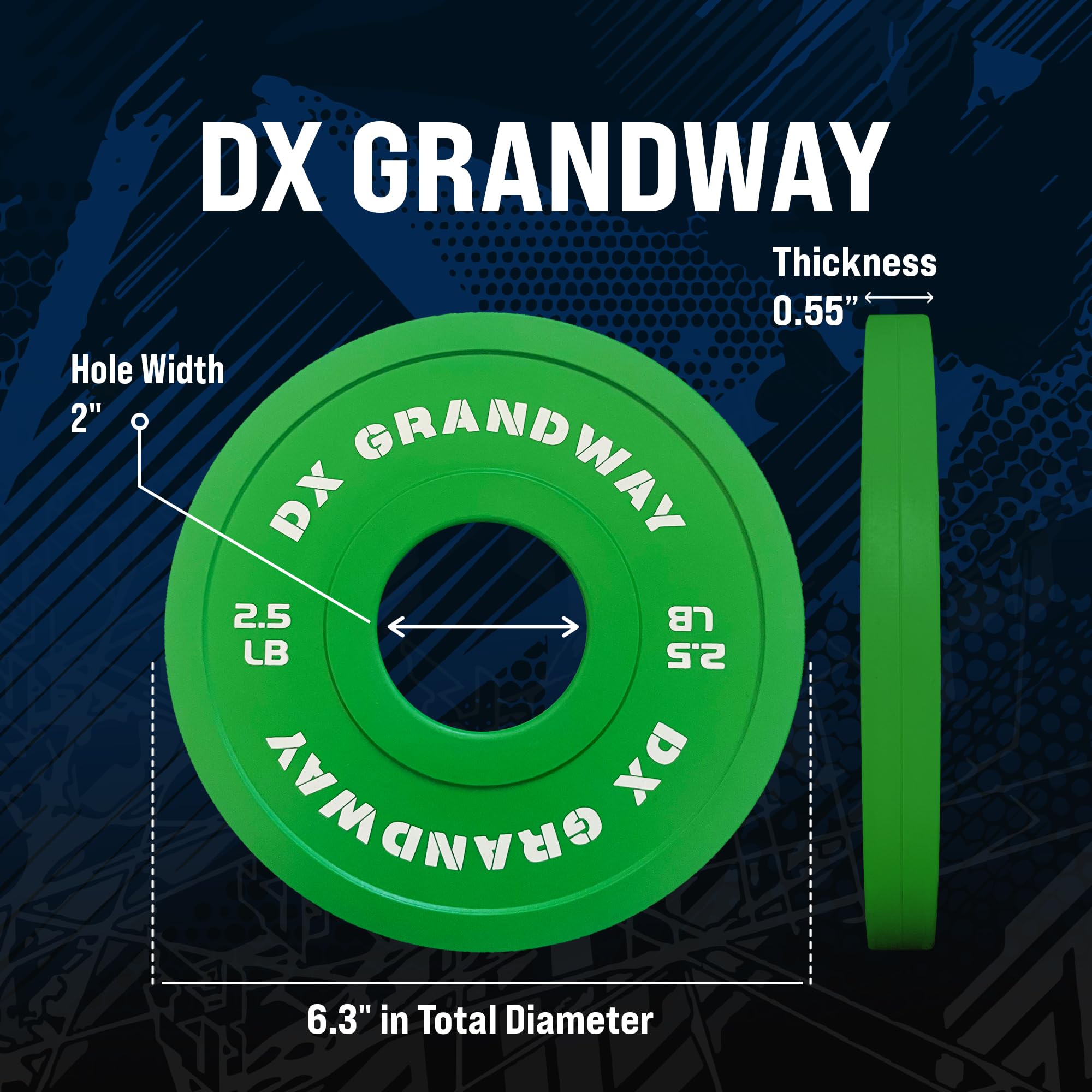 Amazon.com : [37.5LB Pack] DX Grandway Fitness Weight Plates 1.25