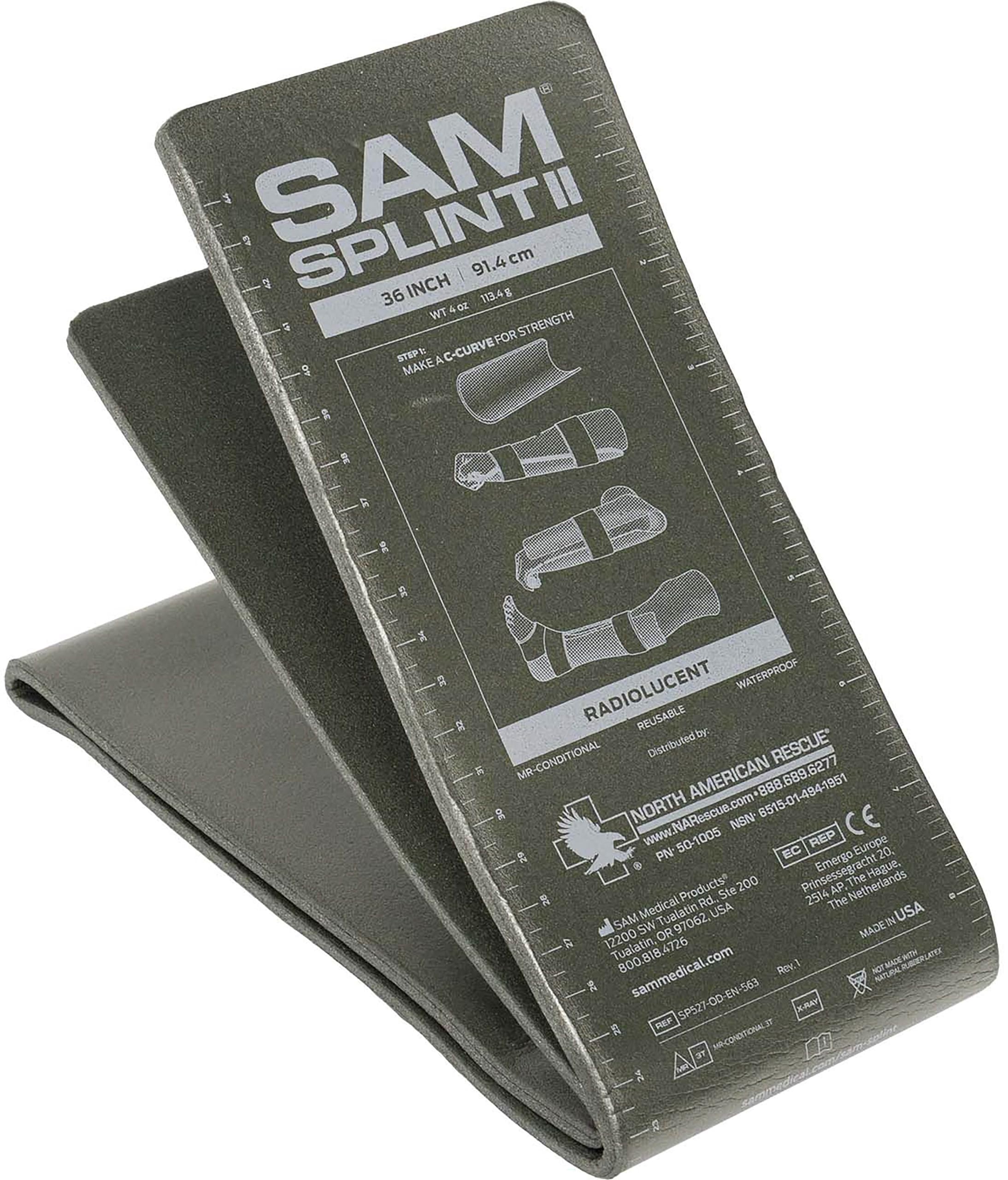 North American Rescue SAM Splint II NAR Moldable, Lightweight, Strong, Waterproof, Reusable Splints for Arms, Legs, Fractures (50-1005)