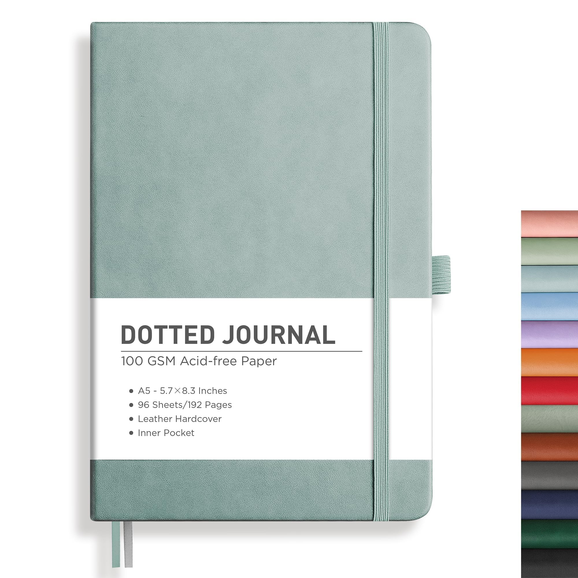 RETTACY Dotted Journal Notebook, 192 Pages, A5 Medium Size (5.7'' x 8.3'')