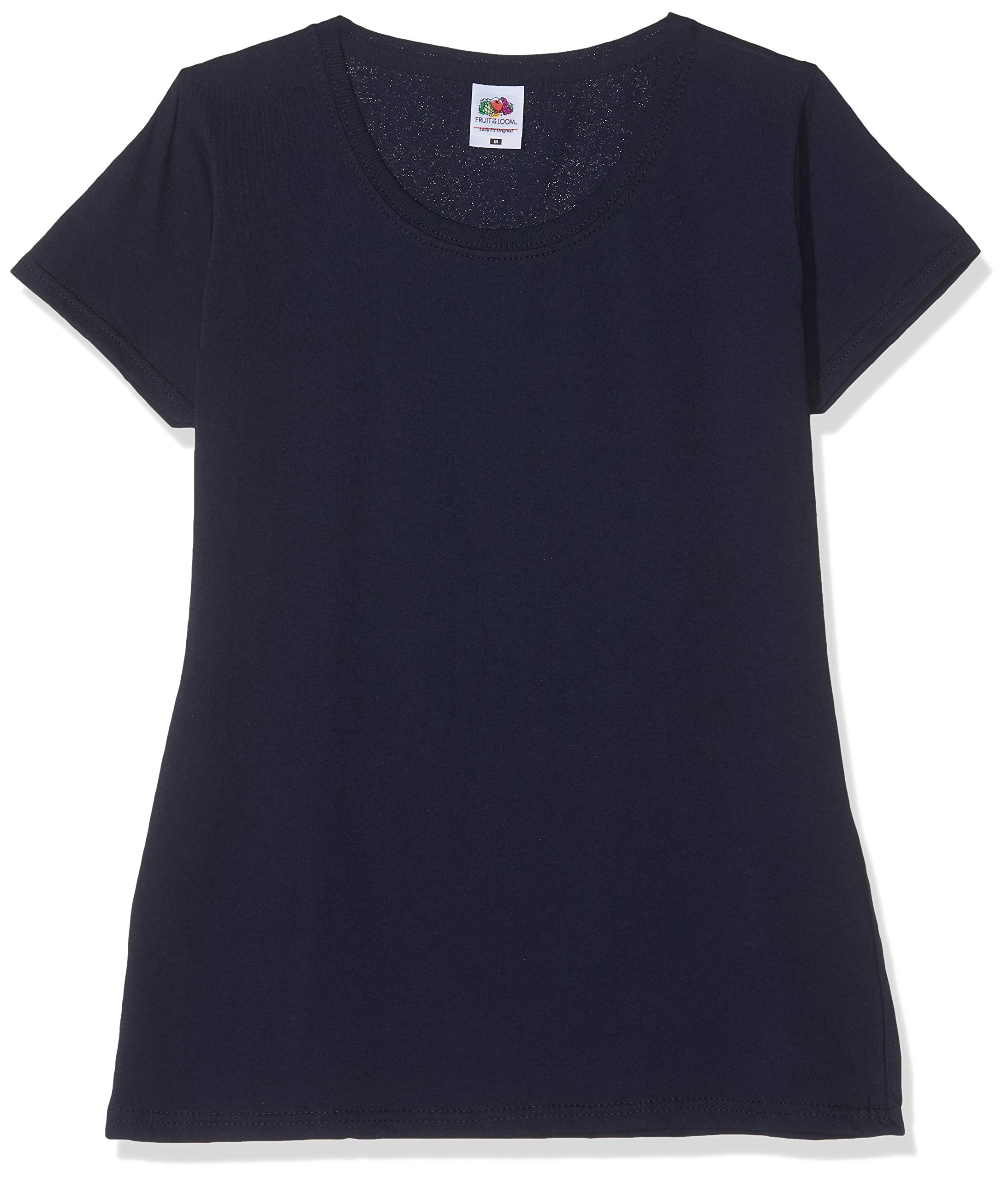 Fruit of the Loom Women's Lady-Fit Original Tee, 3 Pack Regular Fit Crew Neck Short Sleeve 3 T - Shirt, Blue (Deep Navy Az), 8 (Manufacturer Size:M)