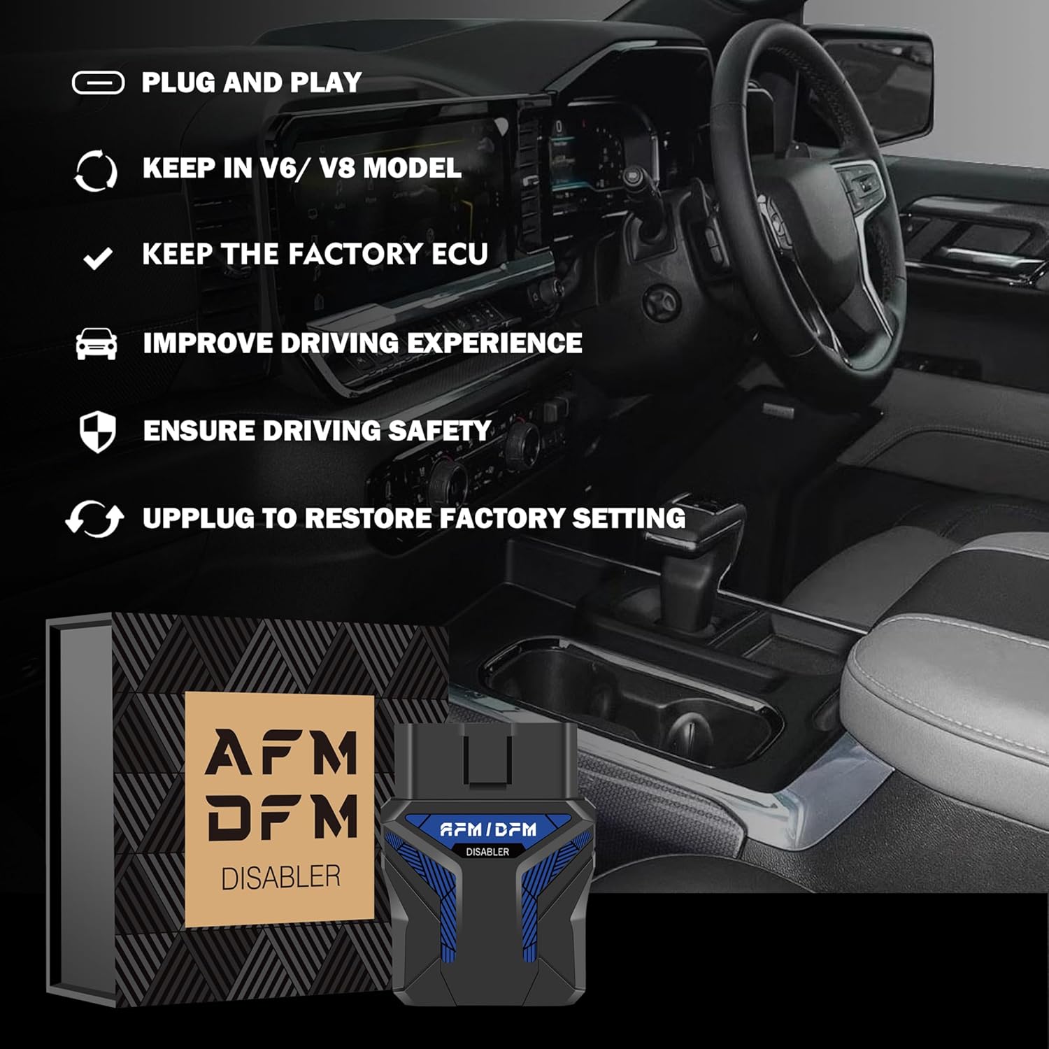 AFM DFM Device Active Fuel Management Module – Compatible with V6 & V8 GM Motors (4.3L 5.3L 6.0L 6.2L) Blue