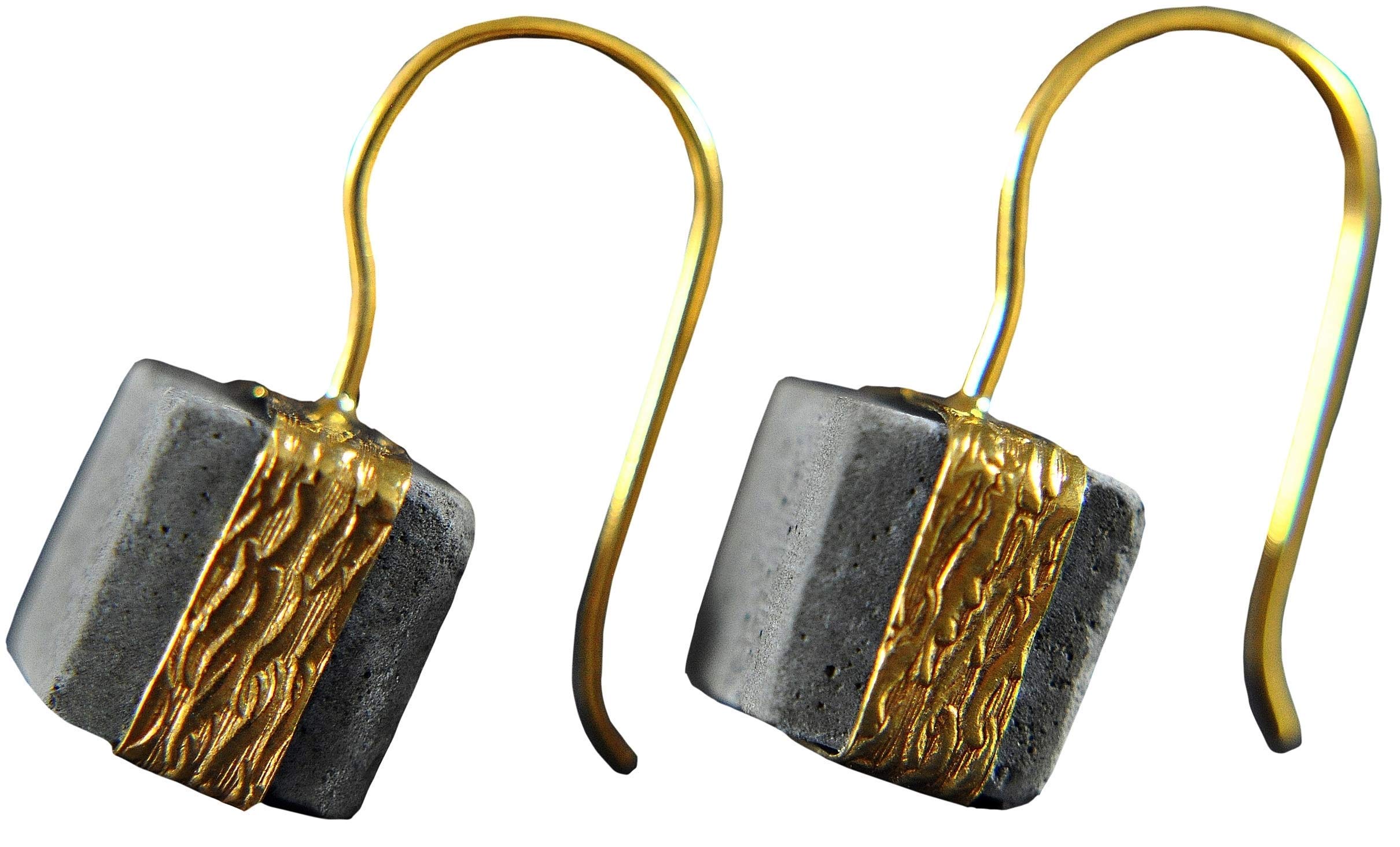 Set de regalo | Concreto Servicio de regalo incl. Latón | Chapado en oro | Regalo de joyería | Navidad | Hecho a mano | Regalo para mujeres | Cubo | Único