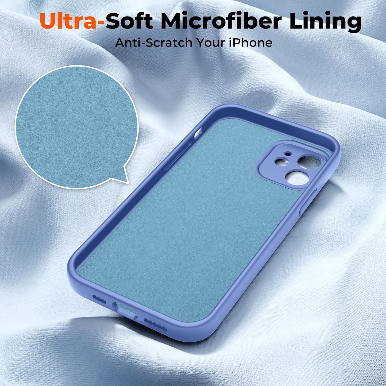  Designed for iPhone 11 Case,Premium Liquid Silicone with [Soft Anti-Scratch Microfiber Lining][Upgraded Camera Protection] Slim Shockproof Protective Phone Case for Men Women Girls,Periwinkle thumbnail