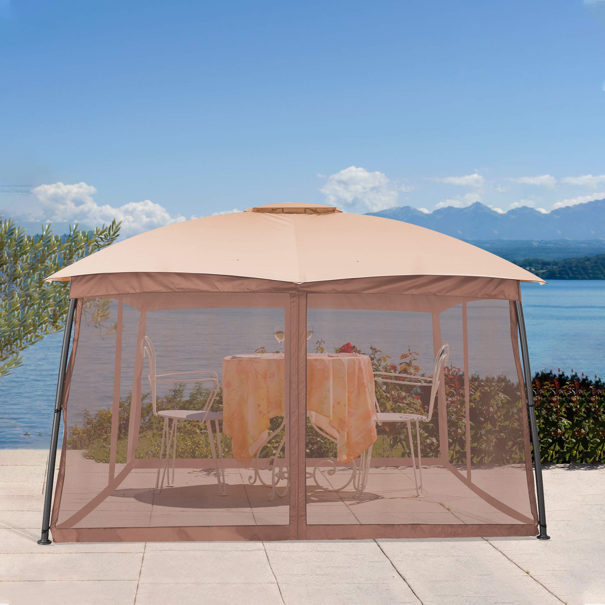 Buy CHARMELEON 10x10 Gazebos for Patios, Outdoor Gazebo with Netting