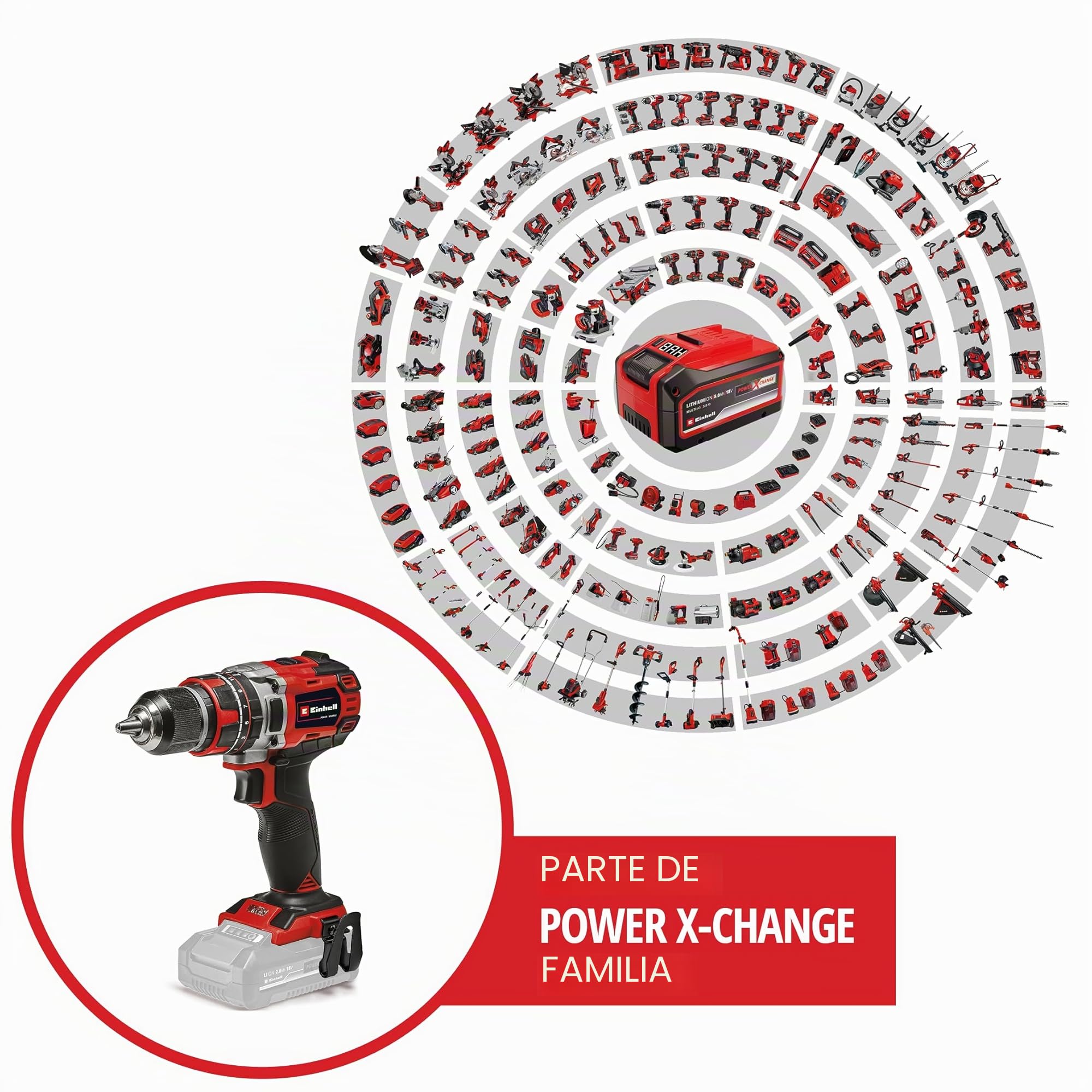 Einhell Taladro/destornillador Inalámbrico 18/50 Li-i BL Solo Power X-Change (Función de Taladro de Percusión, Caja de Cambios de 2 Velocidades y Empuñadura Softgrip, no Incluye Batería ni Cargador)