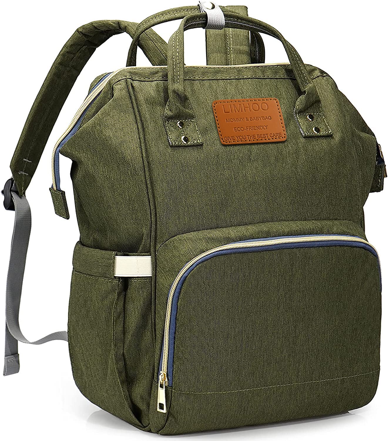 LIMHOO Diaper Bag Backpack for Men Dad, Waterproof Large Canvas Camo Nappy Bags, Baby Care Bag