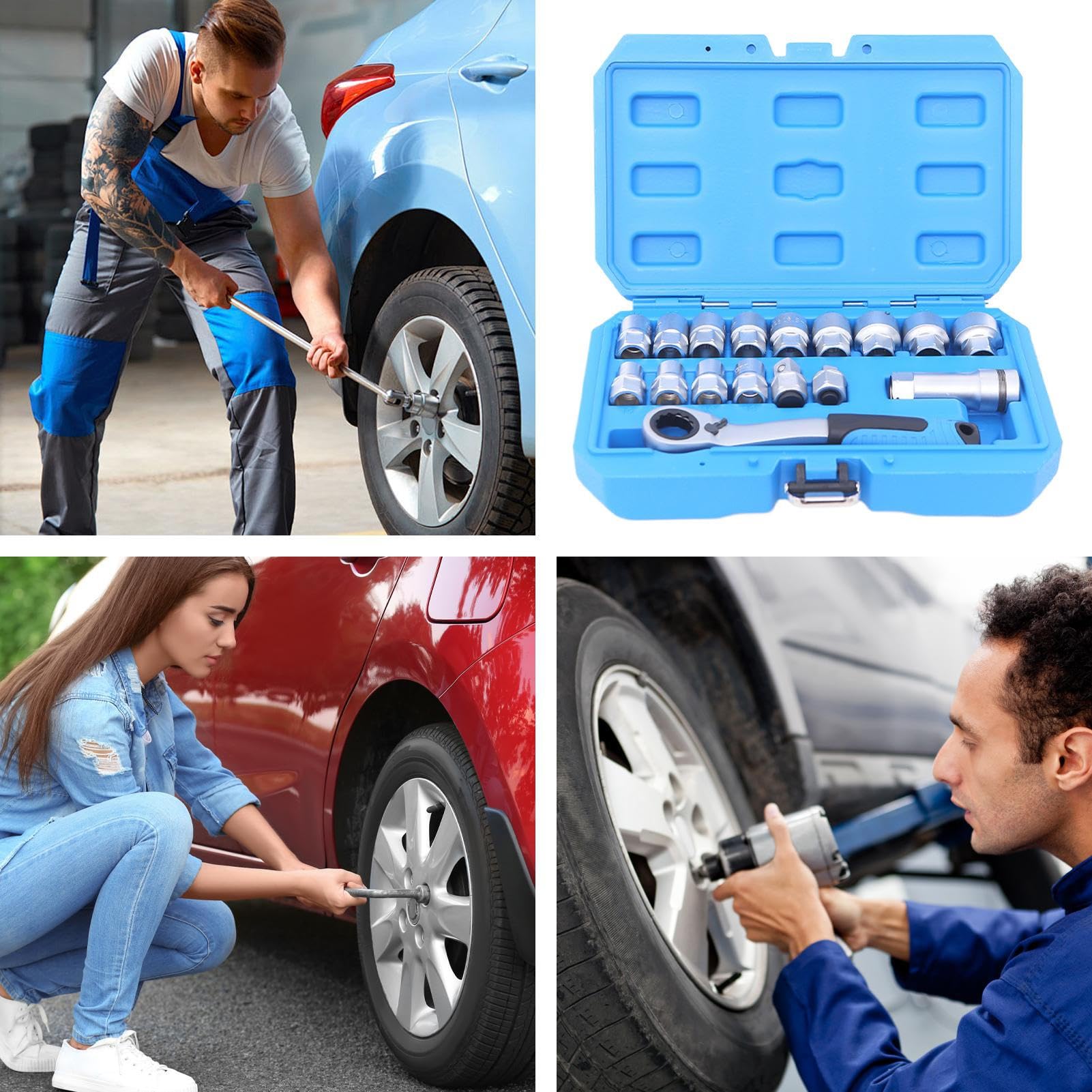 Llave de vaso pequeña – Herramienta de reparación con broca – Herramienta de llave de vaso – para mecánicos, coches, vehículos, bicicletas, hogar, fábrica, taller automotriz