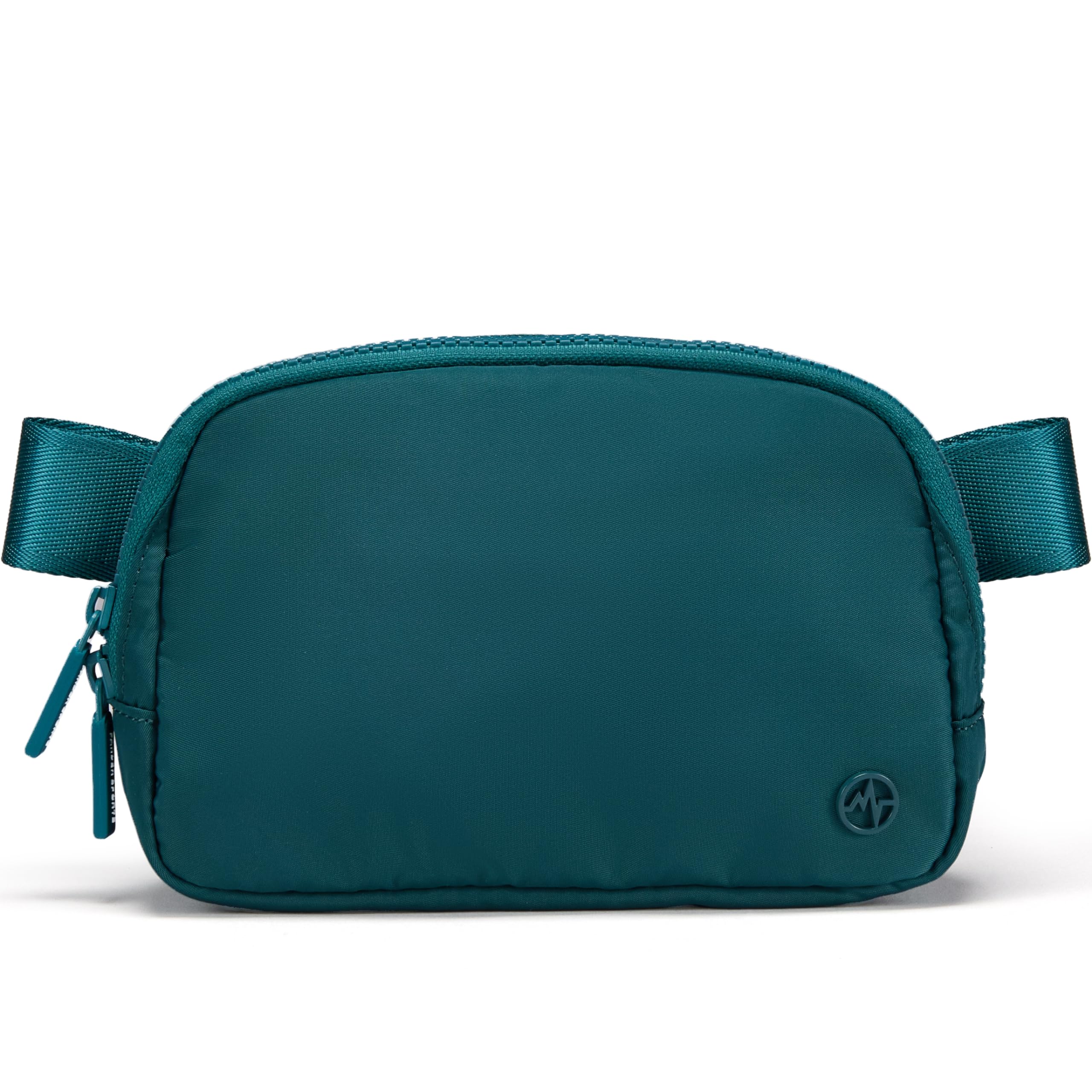 PanderTwo Way Zipper Fanny Pack Nylon Everywhere Belt Bag for Women, Water Repellent Waist Packs, Crossbody Bags with Adjustable Strap (Teal Blue).